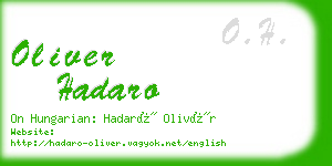 oliver hadaro business card